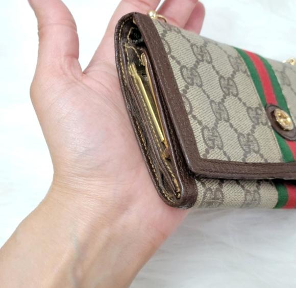 100% Authentic Gucci web sherry line wallet - Picture 3 of 10